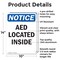 Signmission AED Located Inside, 10 in W x Rectangle, Aluminum OS-2PACK-NS-A-1014-V-10065 - alternate 6